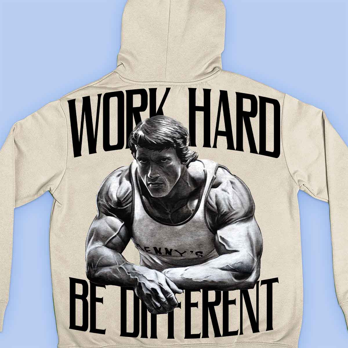 Work Hard - Premium Hoodie Unisex Backprint