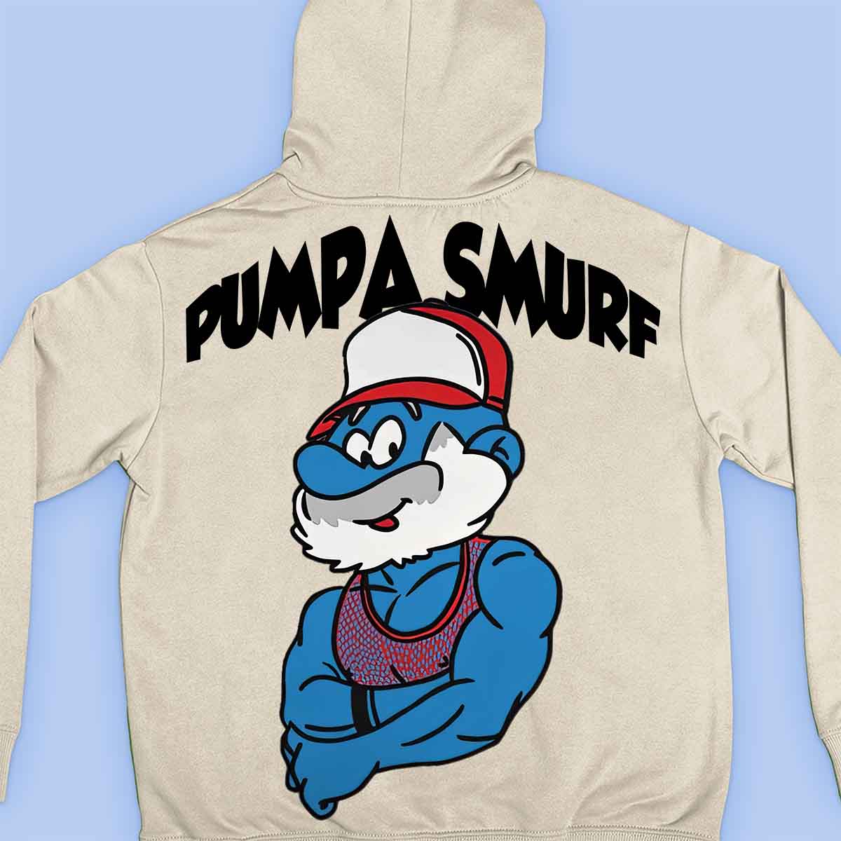 Pumpa Smurf - Premium Hoodie Unisex Backprint