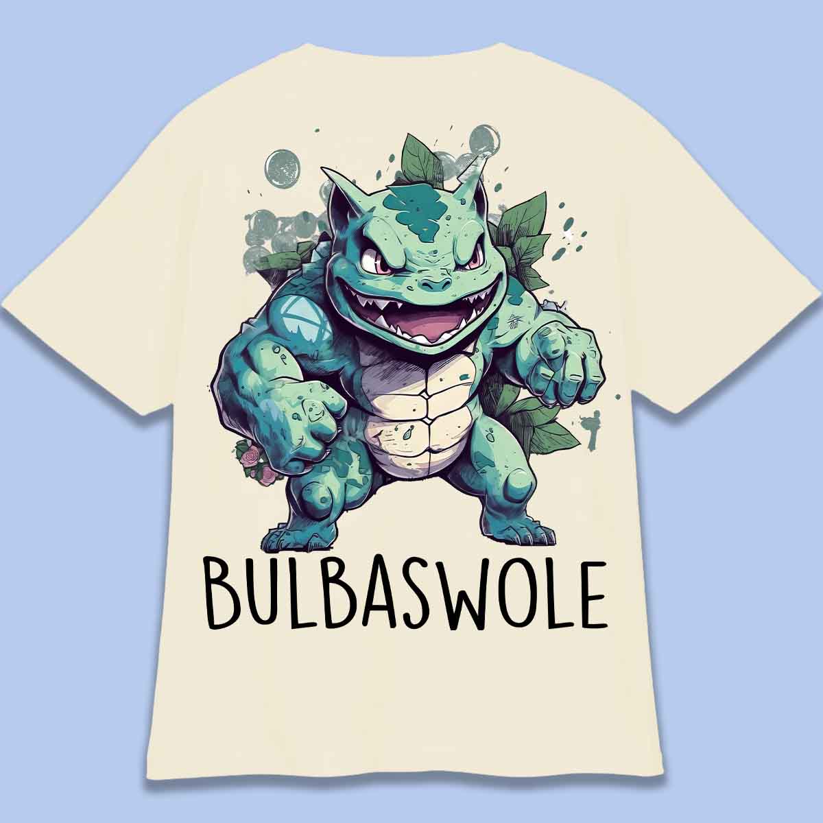 Bulbaswole - T-Shirt Oversize Unisex Backprint